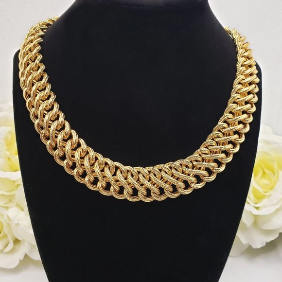 14K Solid Yellow Gold Italian Design Chain Necklace Width19mm- Weight: 51gr - Picture 5 of 7